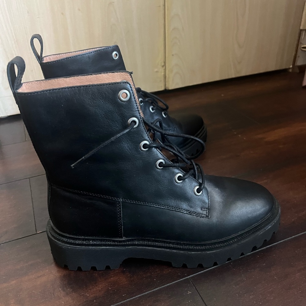 Madewell black combat boots